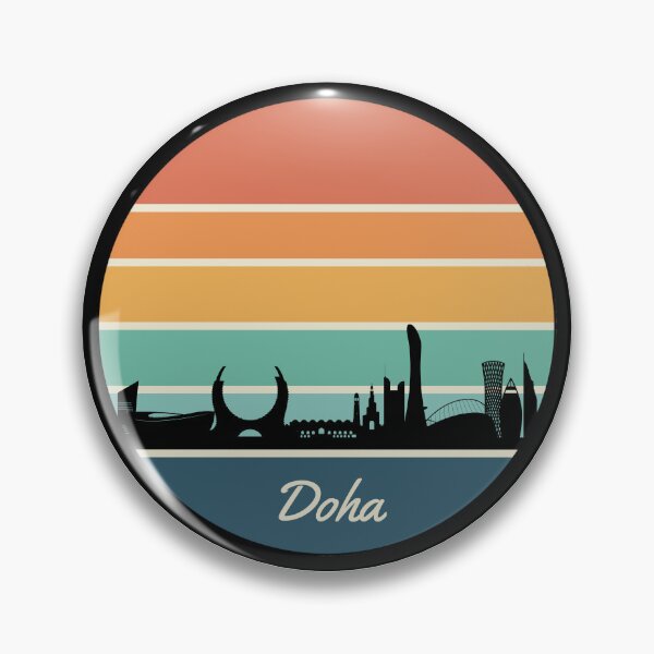 Item preview, Vintage Retro Doha Qatar City Skyline  designed and sold by DigitalLegends1.