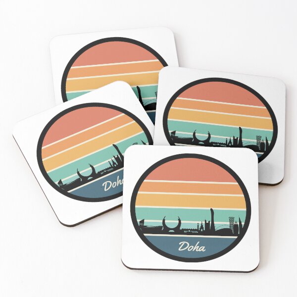 Item preview, Vintage Retro Doha Qatar City Skyline  designed and sold by DigitalLegends1.