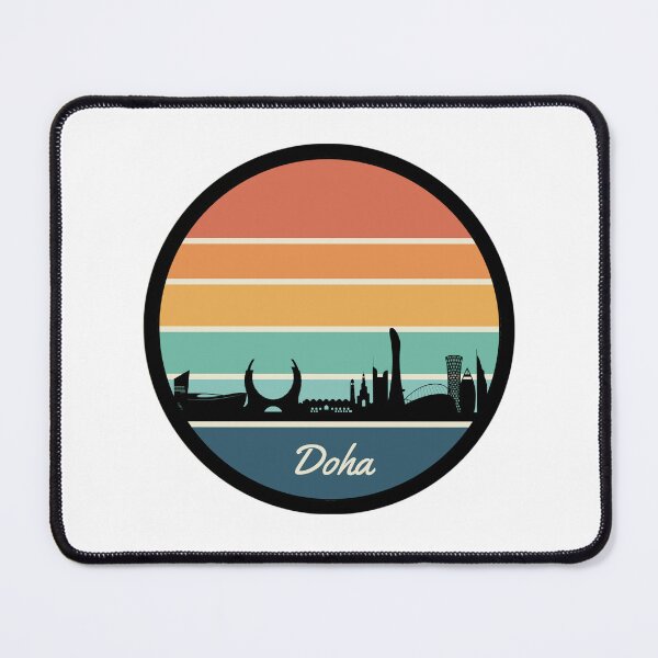 Item preview, Vintage Retro Doha Qatar City Skyline  designed and sold by DigitalLegends1.