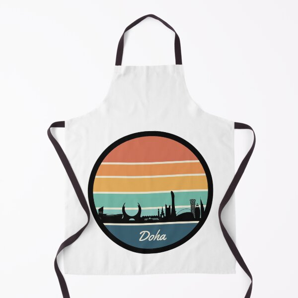 Item preview, Vintage Retro Doha Qatar City Skyline designed and sold by DigitalLegends1.