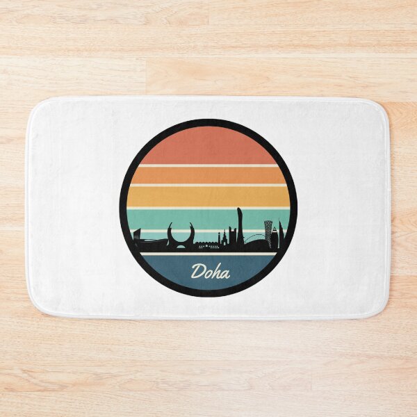 Item preview, Vintage Retro Doha Qatar City Skyline  designed and sold by DigitalLegends1.