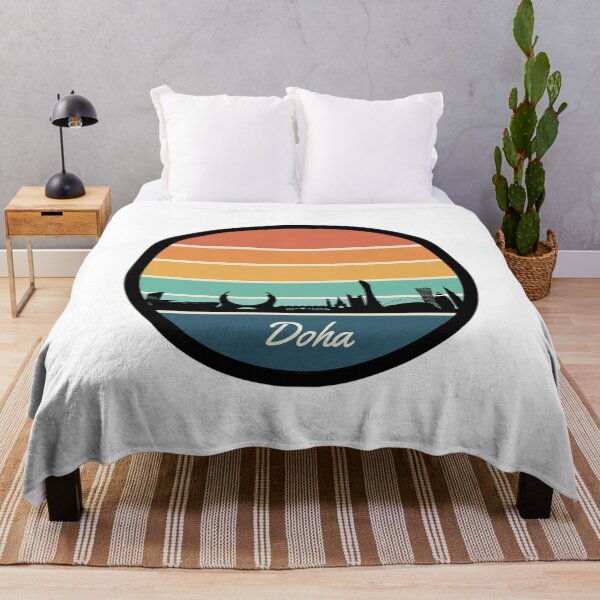 Item preview, Vintage Retro Doha Qatar City Skyline  designed and sold by DigitalLegends1.