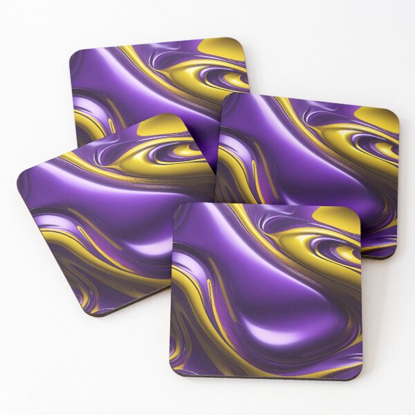 Item preview, Abstract Yellow And Purple Fluid Pattern designed and sold by TheArtOfPat.