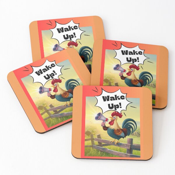 Item preview, Rooster crowing Wake UP designed and sold by RWCarpenter.
