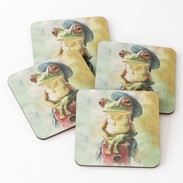 Item preview, Whimsical Vintage : Portraits, Traveling Frog , Chalky Charm designed and sold by MarinaFila.