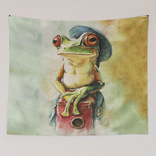 Item preview, Whimsical Vintage : Portraits, Traveling Frog , Chalky Charm designed and sold by MarinaFila.