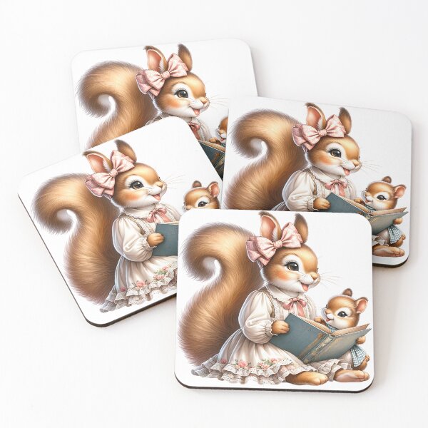 Item preview, Cute squirrel mom reading! designed and sold by fribabywonder.
