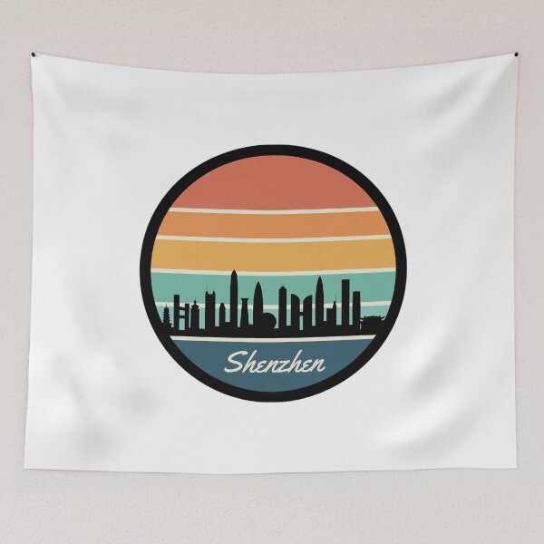 Item preview, Vintage Retro Shenzhen China City Skyline  designed and sold by DigitalLegends1.
