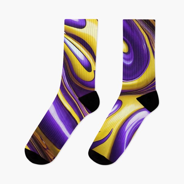 Item preview, Abstract Yellow And Purple Fluid Pattern designed and sold by TheArtOfPat.