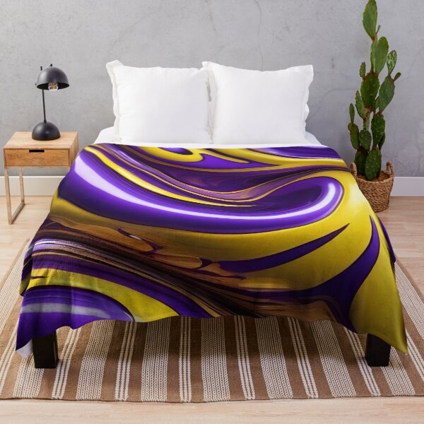 Item preview, Abstract Yellow And Purple Fluid Pattern designed and sold by TheArtOfPat.