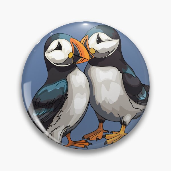 Item preview, Puffins. Sea bird pattern, Arctic birds, puffins.  Engage. Watercolours designed and sold by Anastasiia Yurevych.