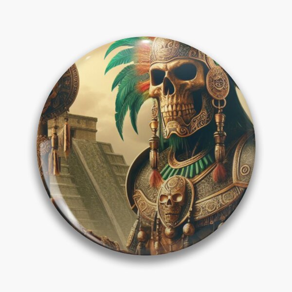 Item preview, Aztec Mayan Skull Mask Warrior Mexican Ancient Guard T-Shirt designed and sold by Stefan Ivanov.
