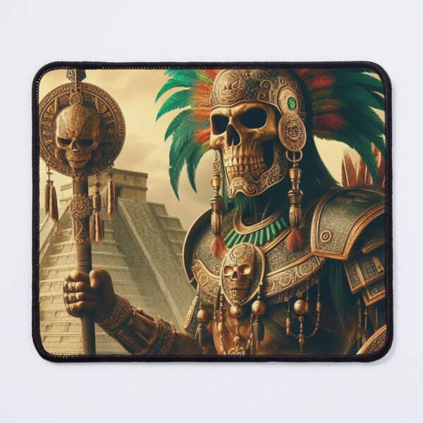 Item preview, Aztec Mayan Skull Mask Warrior Mexican Ancient Guard T-Shirt designed and sold by Stefan Ivanov.