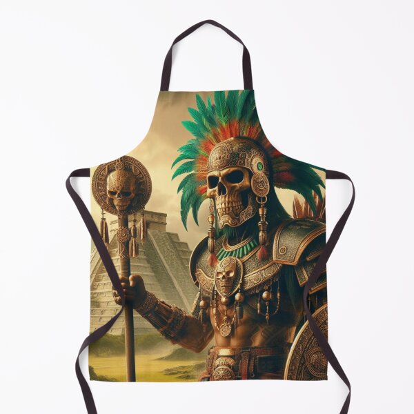 Item preview, Aztec Mayan Skull Mask Warrior Mexican Ancient Guard T-Shirt designed and sold by Stefan Ivanov.