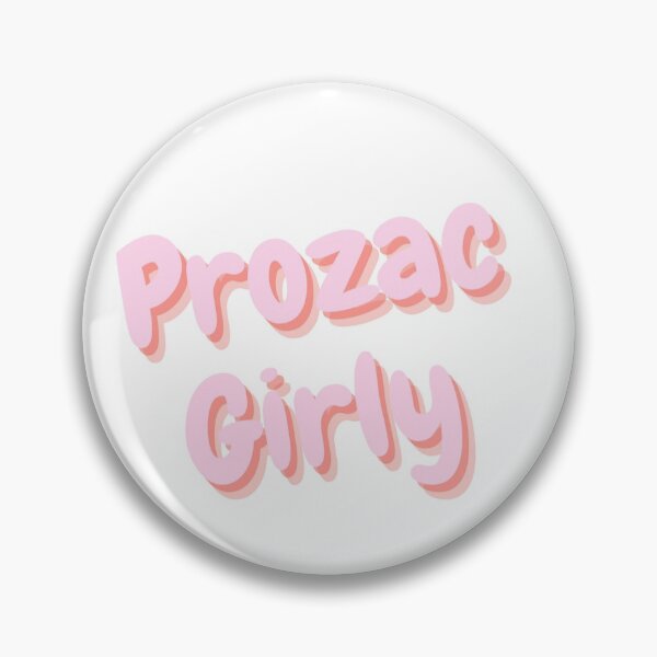 Item preview, Girly pop prozac sticker designed and sold by Gloomy Girl Graphics .