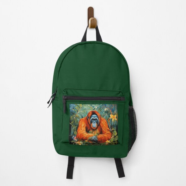 Item preview, A magnificent orangutan among tropical leaves and flowers. designed and sold by Natalia-Vlad.