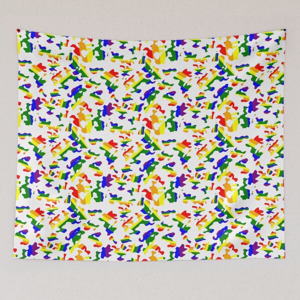 Item preview, Patrón de estampado de vaca con rayas arcoíris designed and sold by TheRulerofEarth.