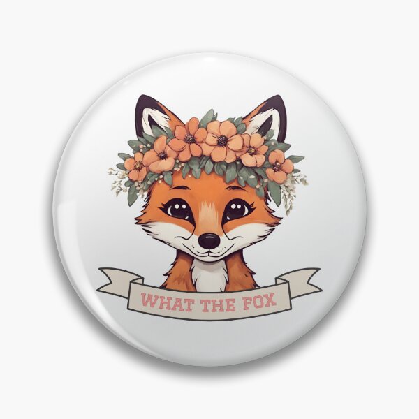 Item preview, What the Fox Cute fox with Flower Crown designed and sold by camrynangela.