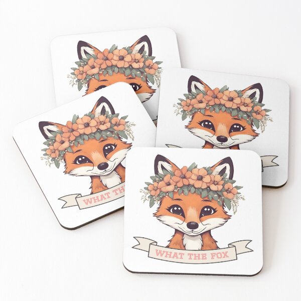 Item preview, What the Fox Cute fox with Flower Crown designed and sold by camrynangela.