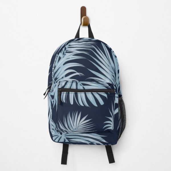Item preview, RogerPattern - "Light Blue Palms on Navy Blue: Tropical Elegance" designed and sold by RogerPattern.