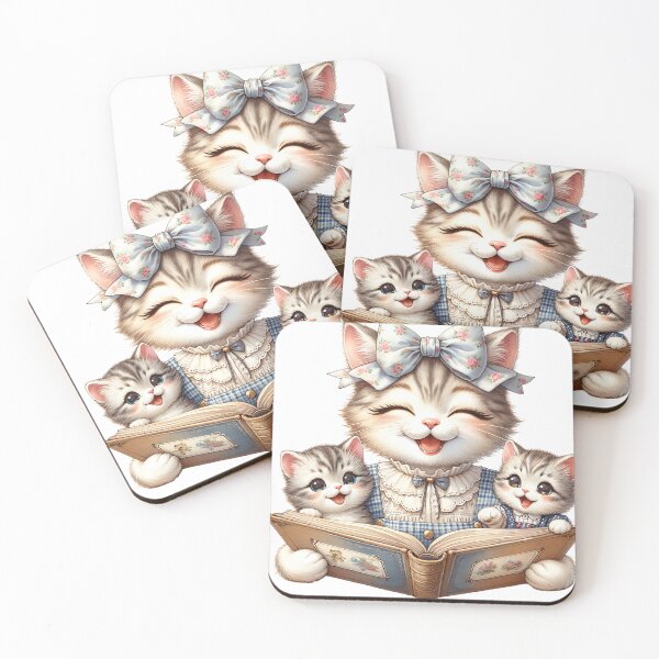 Item preview, Adorable cat mom reading! designed and sold by fribabywonder.