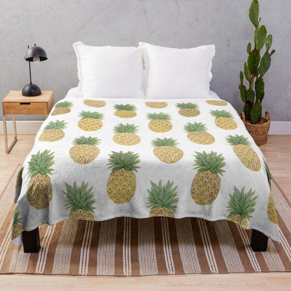 Item preview, Pineapple art on black for summmer tropical vibes designed and sold by MagentaRose.