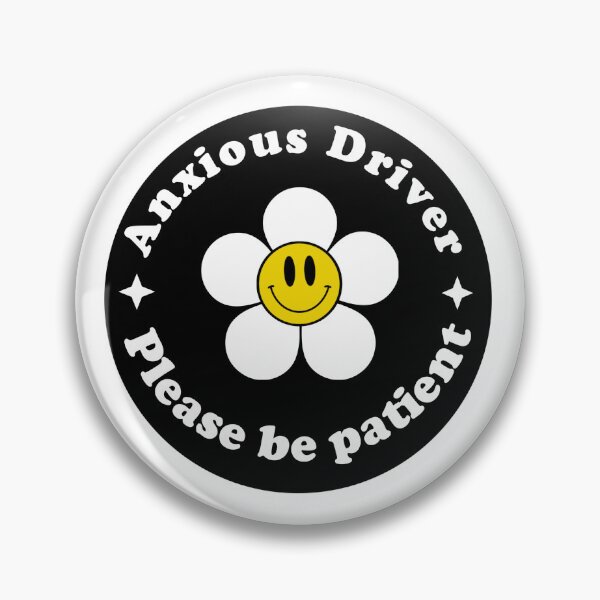 Item preview, Anxious Driver Please Be Patient Funny Cute Anxious Driver Bumper designed and sold by artzaka.