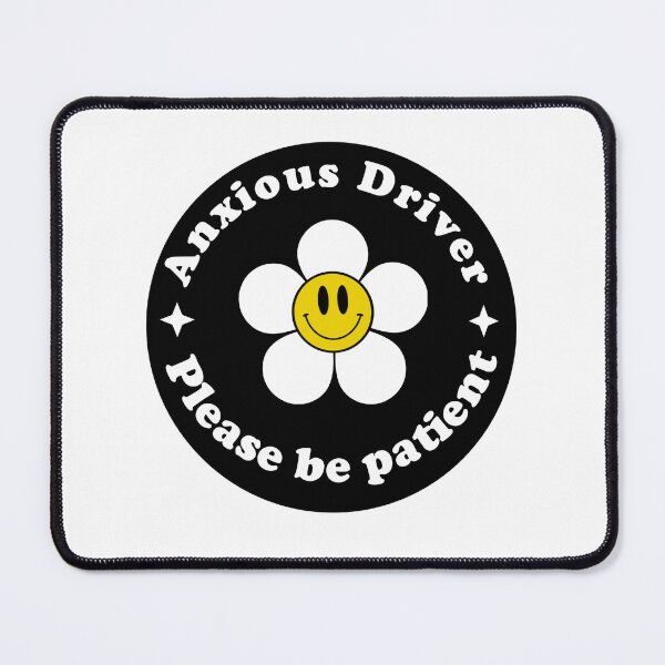 Item preview, Anxious Driver Please Be Patient Funny Cute Anxious Driver Bumper designed and sold by artzaka.