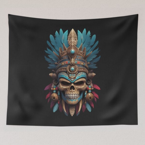 Item preview, Mayan Skull Mask Shaman King Aztec Warrior Ancient People T-Shirt designed and sold by Stefan Ivanov.