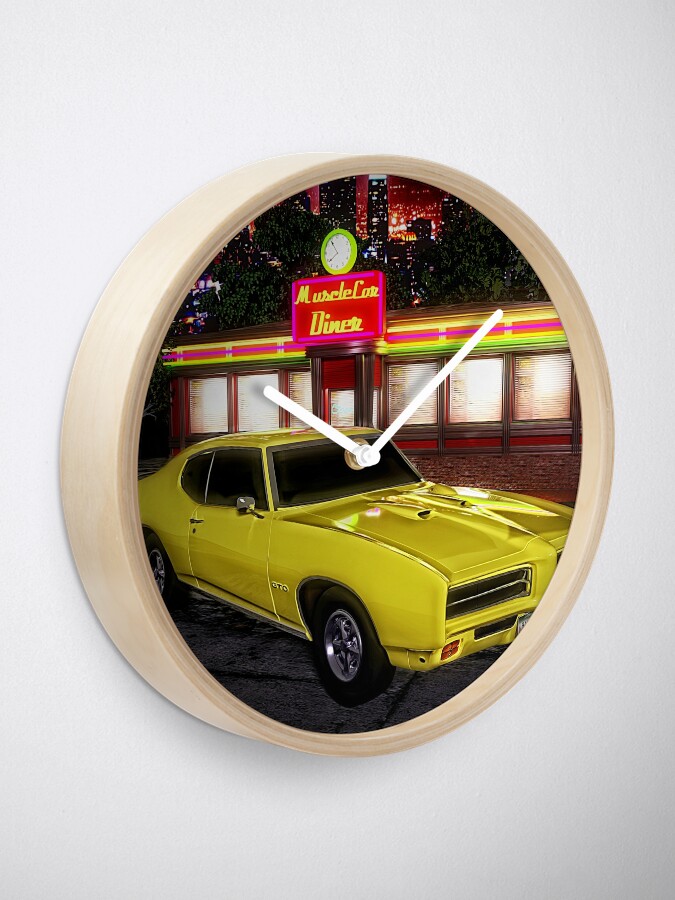 69 GTO American Diner Clock for Sale by DYoungDigital