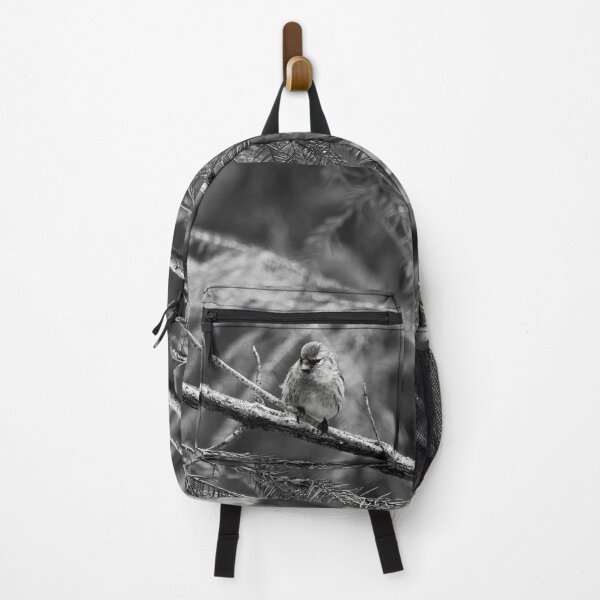 Item preview, In the sprucw. Mealy redpoll bw designed and sold by Jouko Lehto Photography.