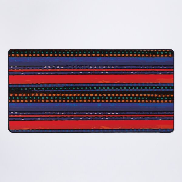 Item preview, Royal blue red stripes mexican serape blanket designed and sold by T-Mex.