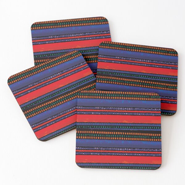 Item preview, Royal blue red stripes mexican serape blanket designed and sold by T-Mex.