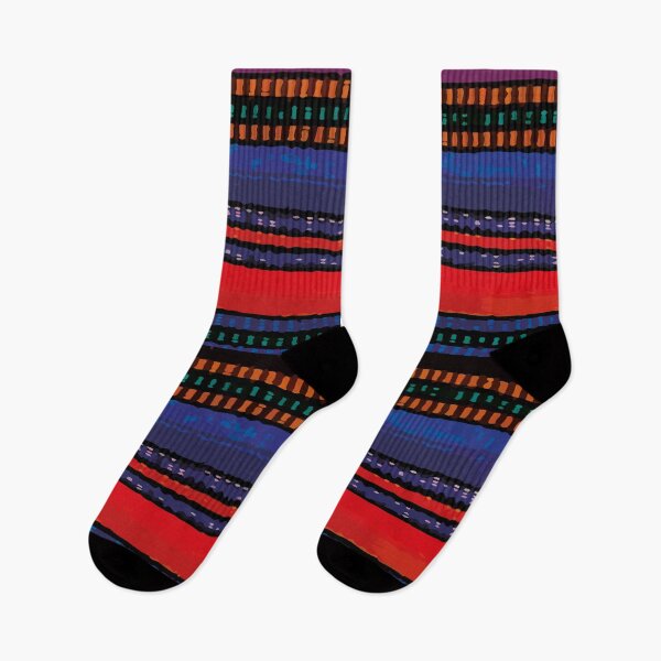 Item preview, Royal blue red stripes mexican serape blanket designed and sold by T-Mex.
