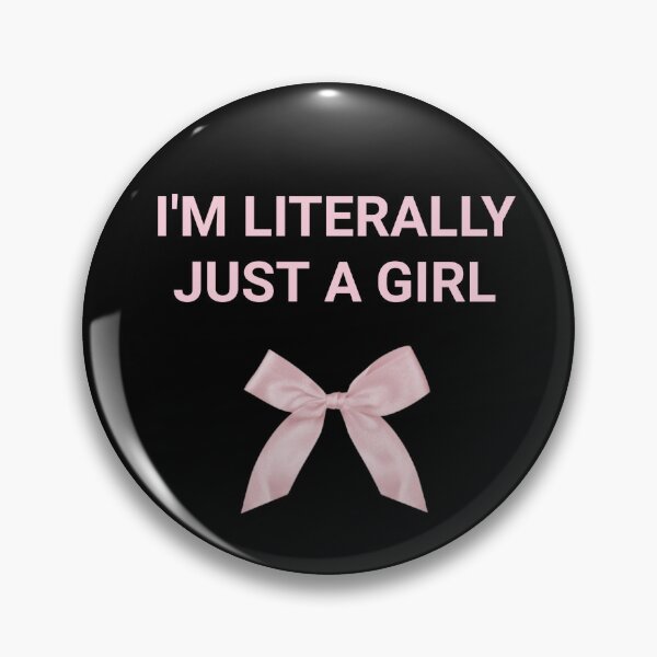 Item preview, I'm literally just a girl pink bow designed and sold by rovan-hamdy.