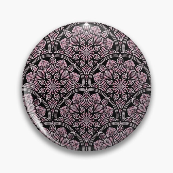 Item preview, Dusky Rose Fronds Dot Mandala Art Deco Scallop designed and sold by Triplicate Limited.