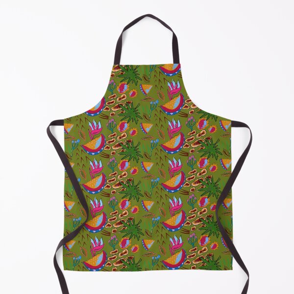 Aperçu de l'œuvre Fruits tropicaux, motif exotique, style dessin animé, vert créée et vendue par NayaChu.