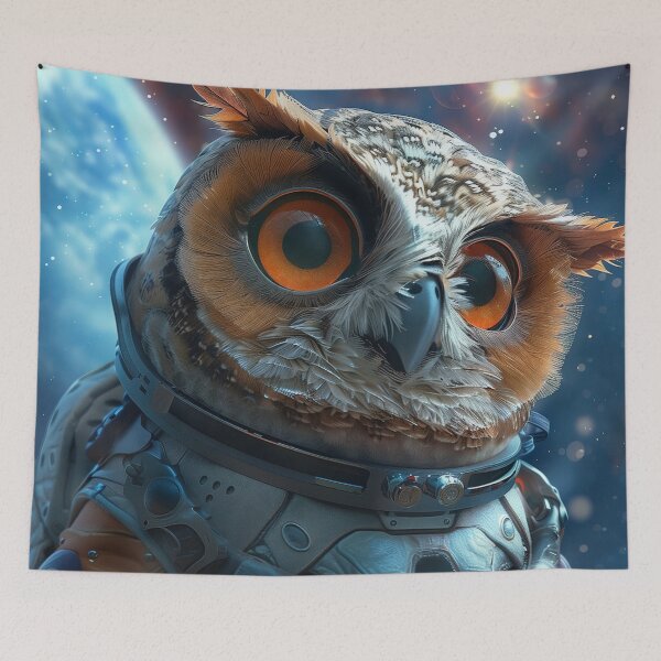 Item preview, Confident Owl Astronaut Adventurer in Outer Space designed and sold by Mullet Monkey.