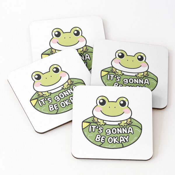 Item preview, It’s Gonna Be Okay Frog green leaf designed and sold by bukajart.