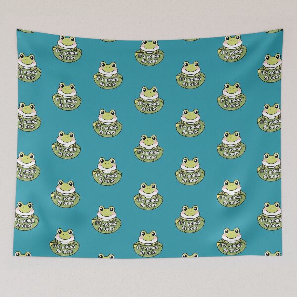Item preview, It’s Gonna Be Okay Frog green leaf designed and sold by bukajart.