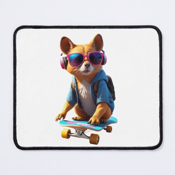 Item preview, Animal, Skateboard, Creature, Sweet, Glasses, Headphones, Blue, Pink designed and sold by Ciarka.