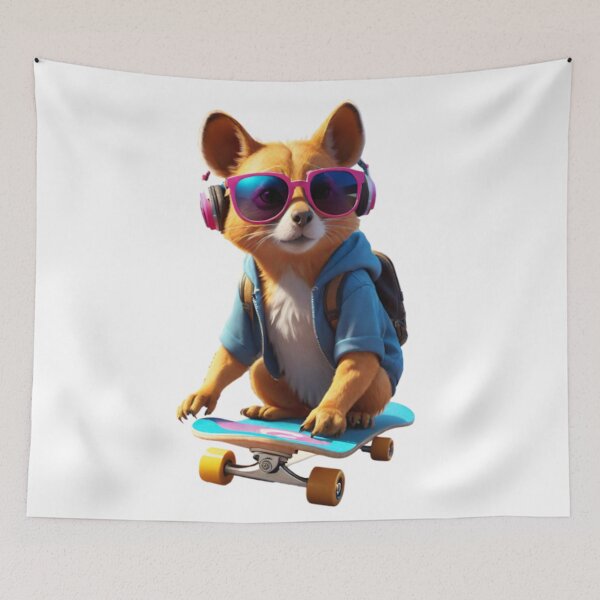 Item preview, Animal, Skateboard, Creature, Sweet, Glasses, Headphones, Blue, Pink designed and sold by Ciarka.