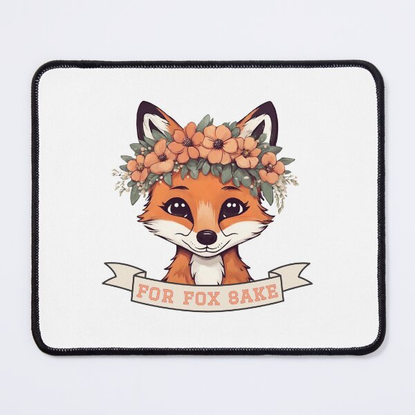 Item preview, For Fox Sake Cute fox with Flower Crown designed and sold by camrynangela.