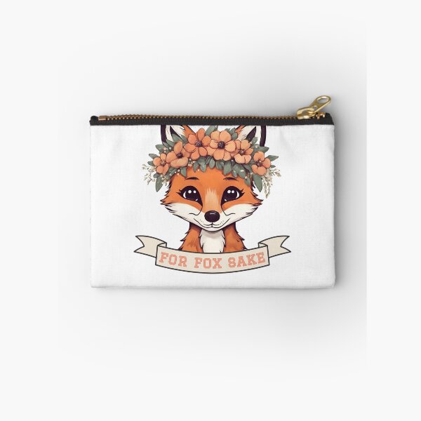Item preview, For Fox Sake Cute fox with Flower Crown designed and sold by camrynangela.