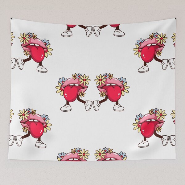 Item preview, Lips groovy flowers designed and sold by CreativaNook.
