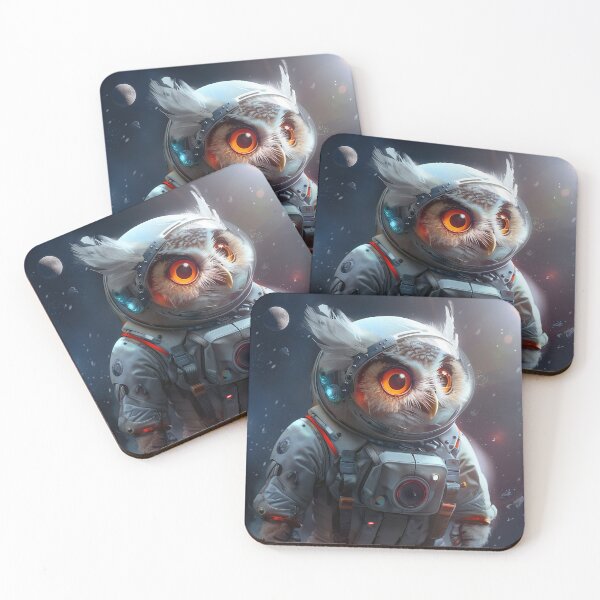 Item preview, Curious Cute Owl Astronaut in Space Suit Exploring Foreign Planet designed and sold by Mullet Monkey.