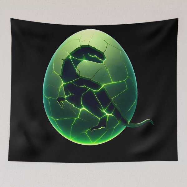 Item preview, Emerald Cradle: The Illuminated Dinosaur designed and sold by AI-Only Creations.