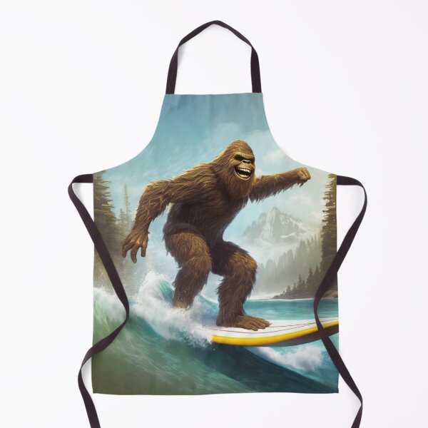 Item preview, Bigfoot Sasquatch Surfing Big Wave designed and sold by FunnyT-Shirts.