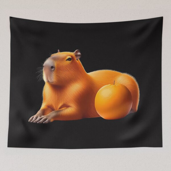 Item preview, Orange Capybara Art designed and sold by elynne9.