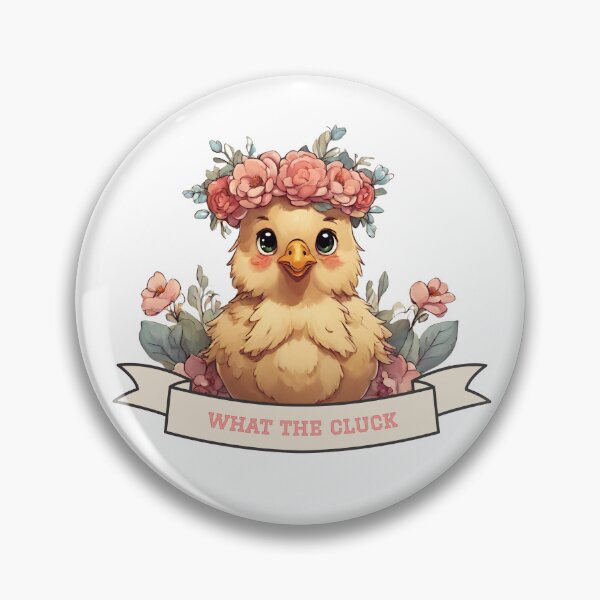 Item preview, What the Cluck Cute Chick with Flower Crown designed and sold by camrynangela.